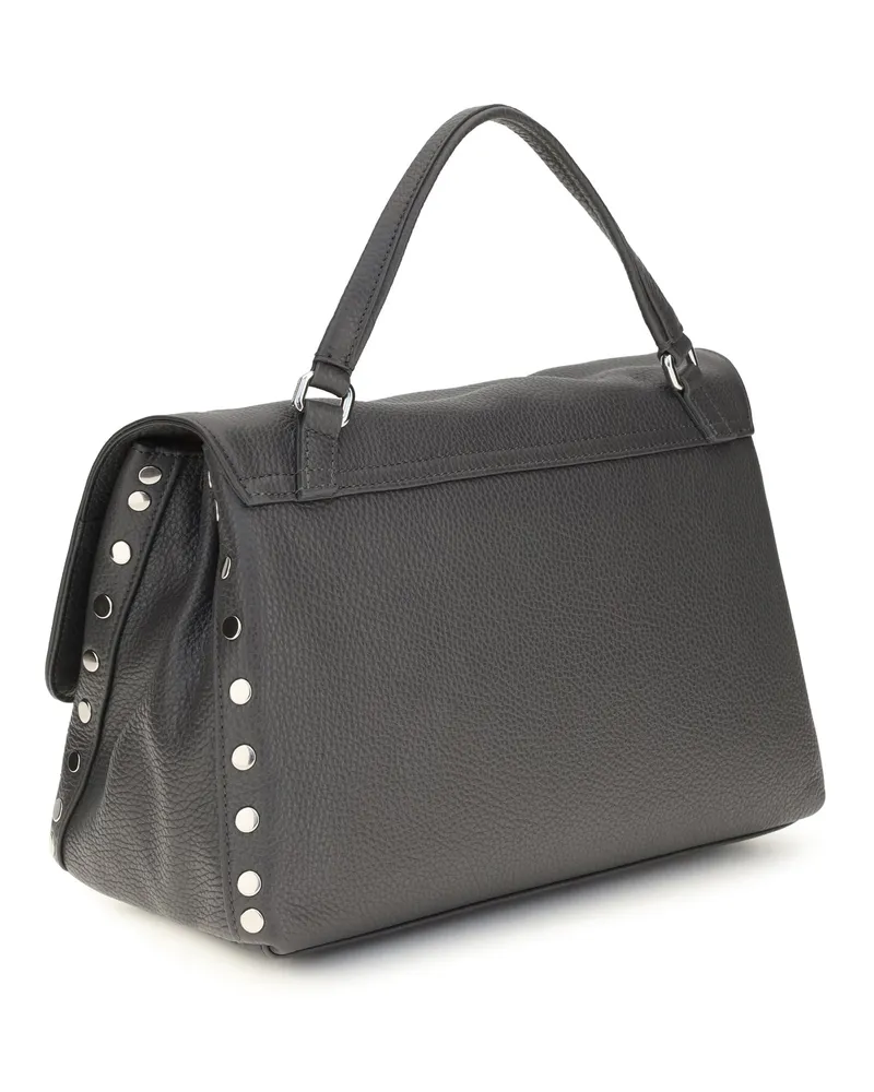 Zanellato Women's Handbag Postina Daily Grey Vulcano Calf Leather (bos Taurus) Handbags Hand Bags Gray