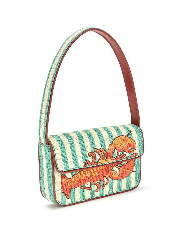 STAUD Women's Multicolor Rayon Shoulder Bag Multicolor