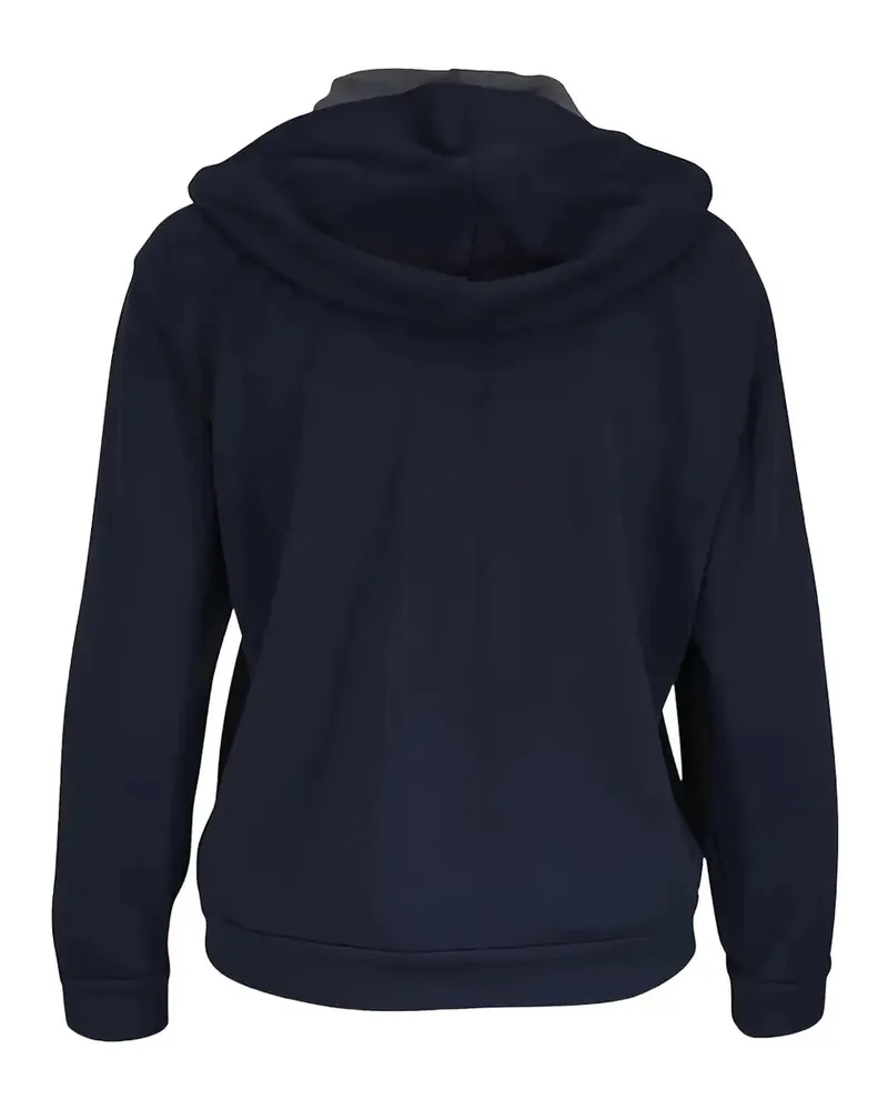 Brunello Cucinelli Monili Chain Detail Hooded Sweatshirt — Navy Navy