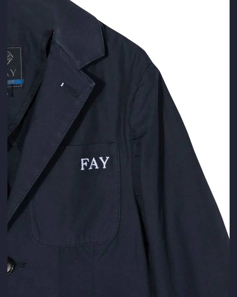 Fay Cotton Jacket — Blue Blue