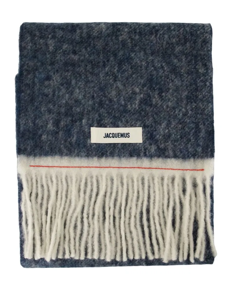 Jacquemus Unisex Lecharpe Carro -  Wool Blue Accessories Scarves Navy