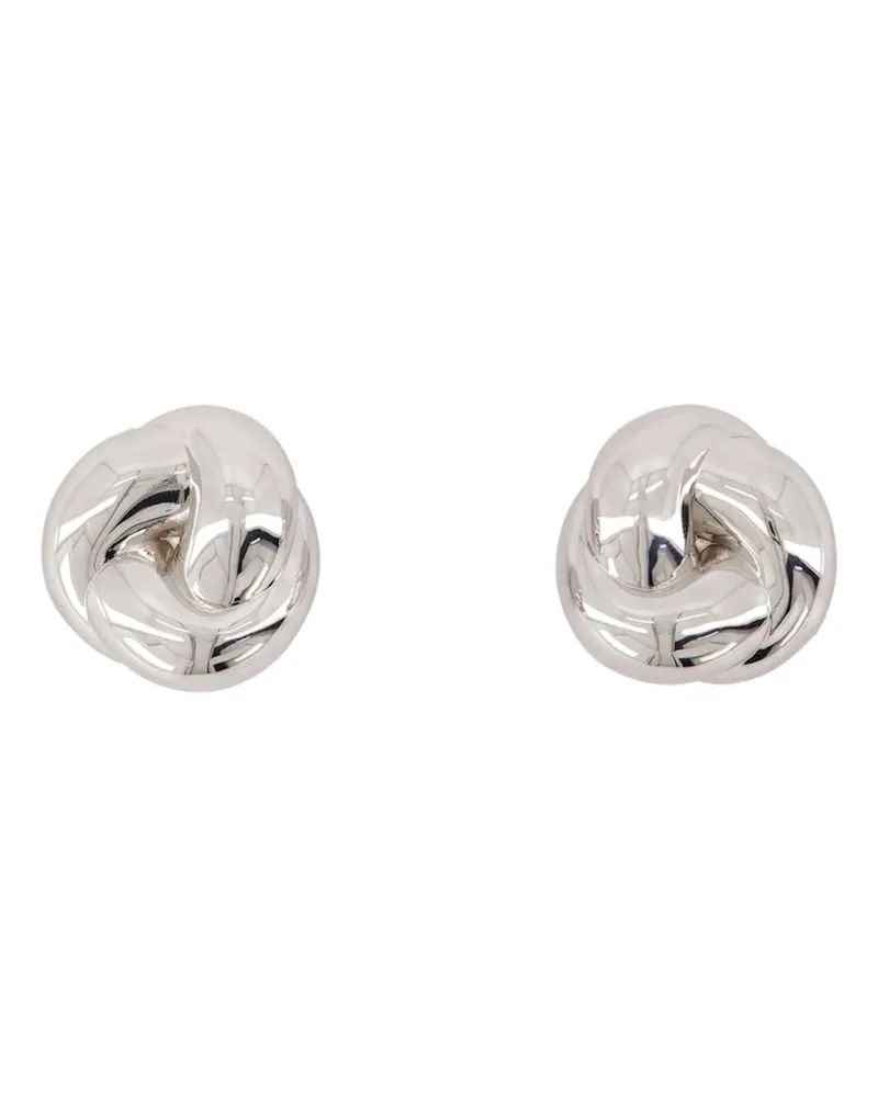 Self-Portrait Knot Earrings — Silver Silver