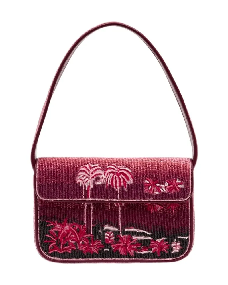 STAUD Women's Tommy Shoulder Bag -  Beads Pink Other Shoulder-Hobo-Bags Pink