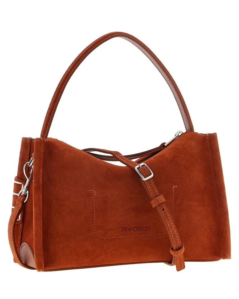 J.W.Anderson Loafer Suede Top Handle Bag — Rust Rust