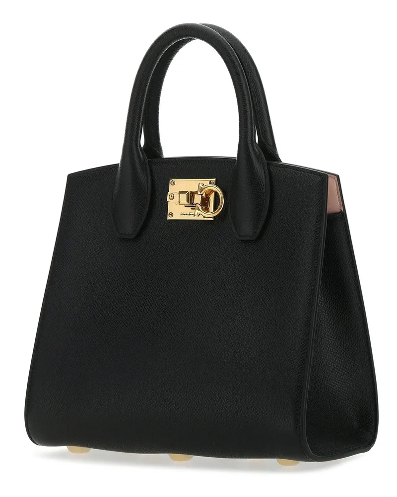 Ferragamo 211424750036 Nerobonbon Calf Lamb Lining Borse A Mano Bag Black