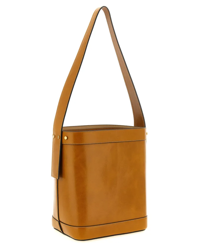 Versace Pivot Bucket Bag — Brown Brown