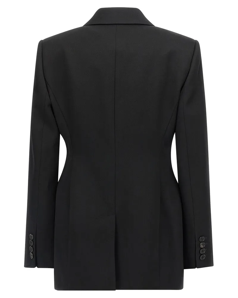 Givenchy Satin Lapel Blazer — Black Black