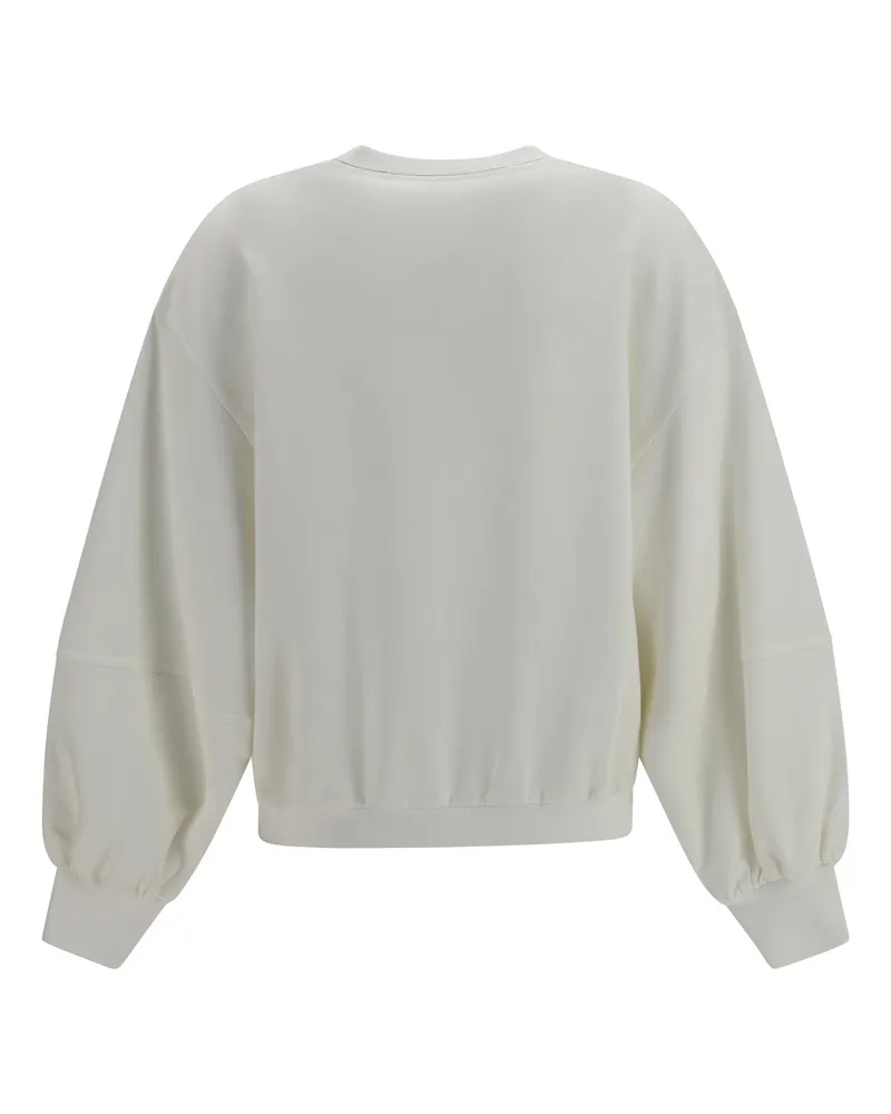 Brunello Cucinelli Cotton and Linen Blend Sweatshirt — White White