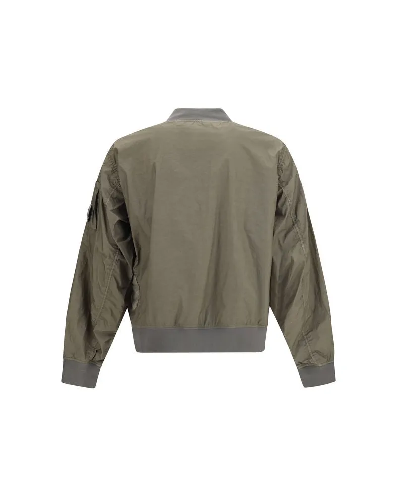 C.P. Company Men's Bicolor Polyamide Bomber Clothing Gray