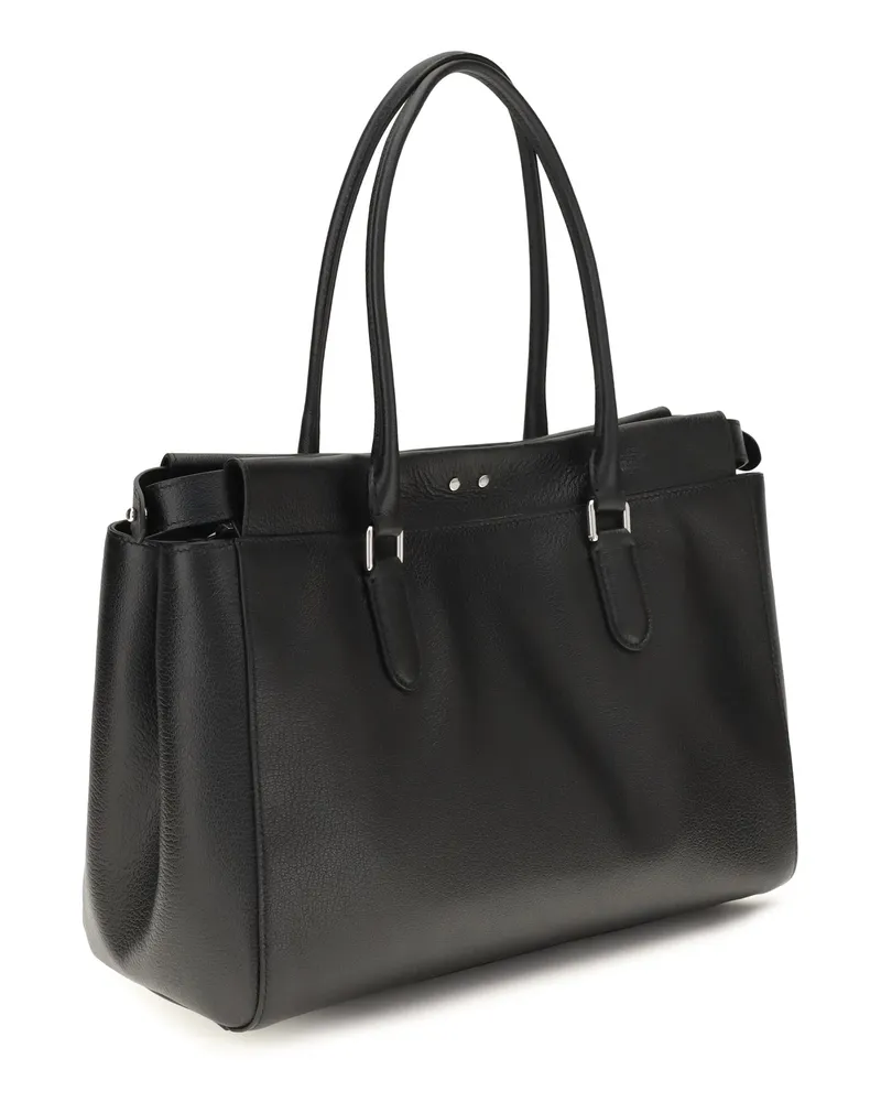Fendi Peekaboo Calfskin Leather Shoulder Bag — Black Black