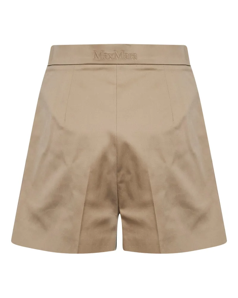 Max Mara Women's Shorts Mxmtabacco Beige Cotton 