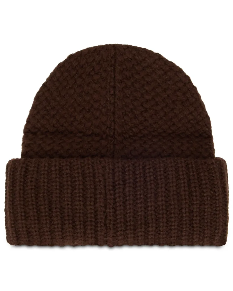 Pinko 107258 Embroidered Logo Beanie — Brown Brown