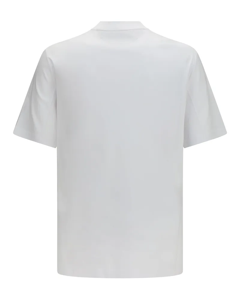 Brunello Cucinelli V-Neck Cotton Jersey T-Shirt — White White
