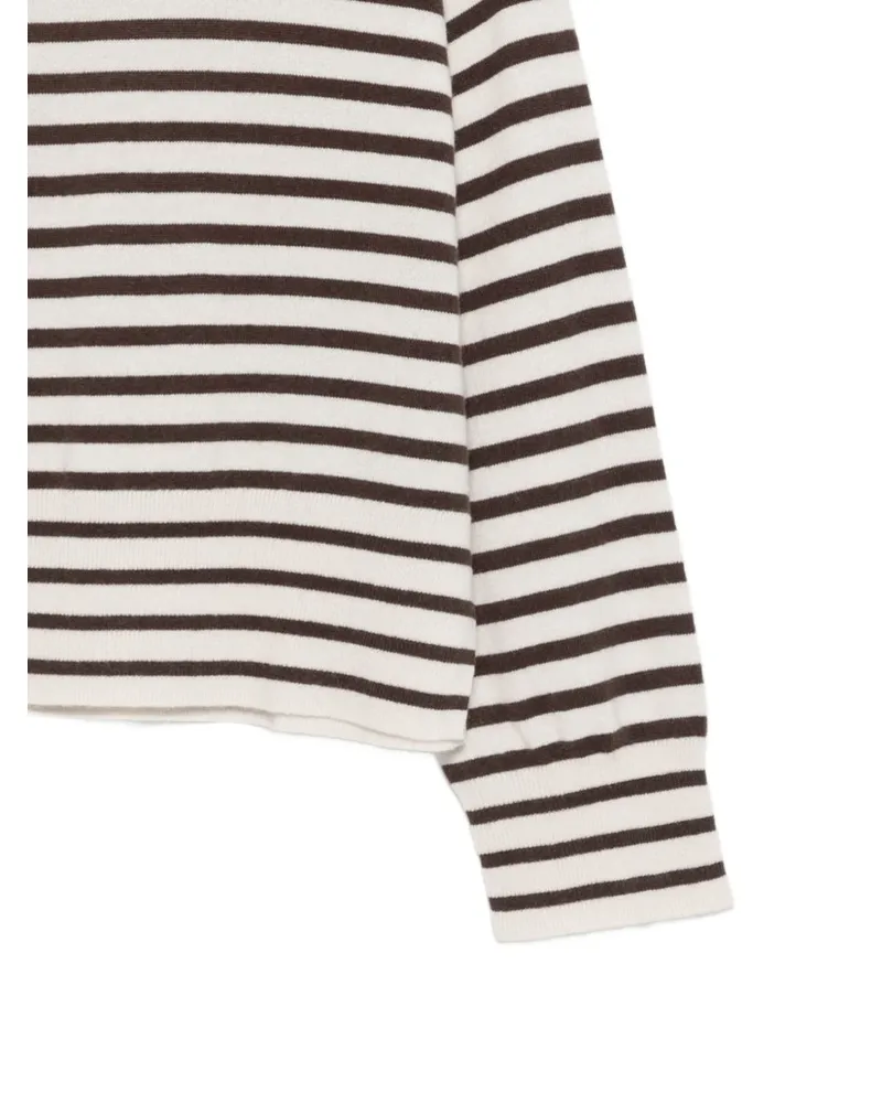 Closed Striped Cashmere Sweater — Brown Brown