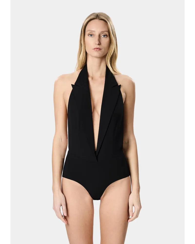 Amazuìn Women's Bodysuit Helmut Black Polyamide Tops Top Black