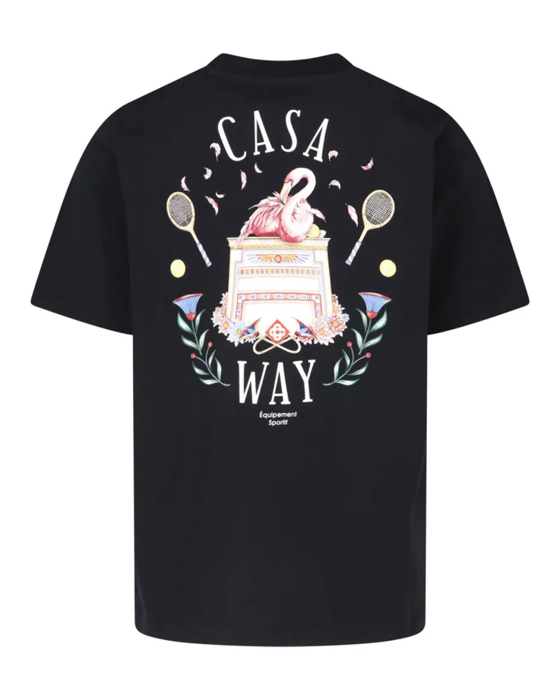 Casablanca Paris Men T-Shirts And Polos Black Organic Cotton Black