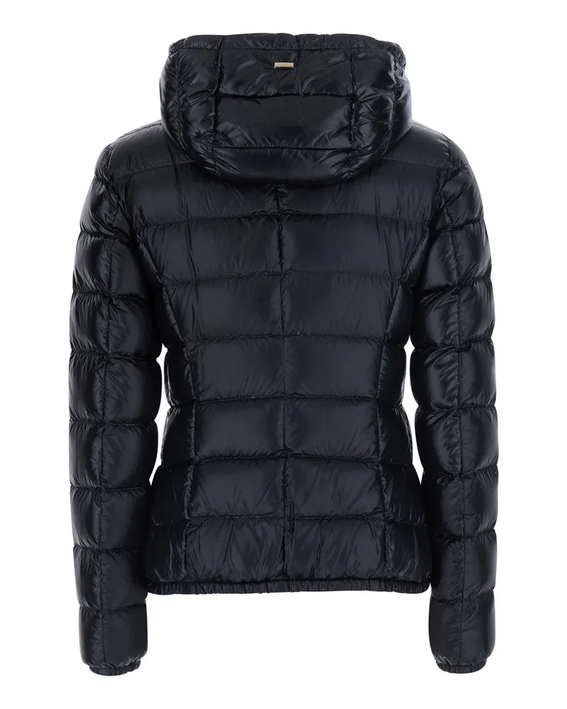 Herno Women's Hooded Short Puffer Jacket Black Polyamide Black