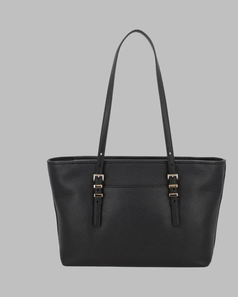 Michael Kors Women's Tote Bag Quinn Black Leather Shoulder Black
