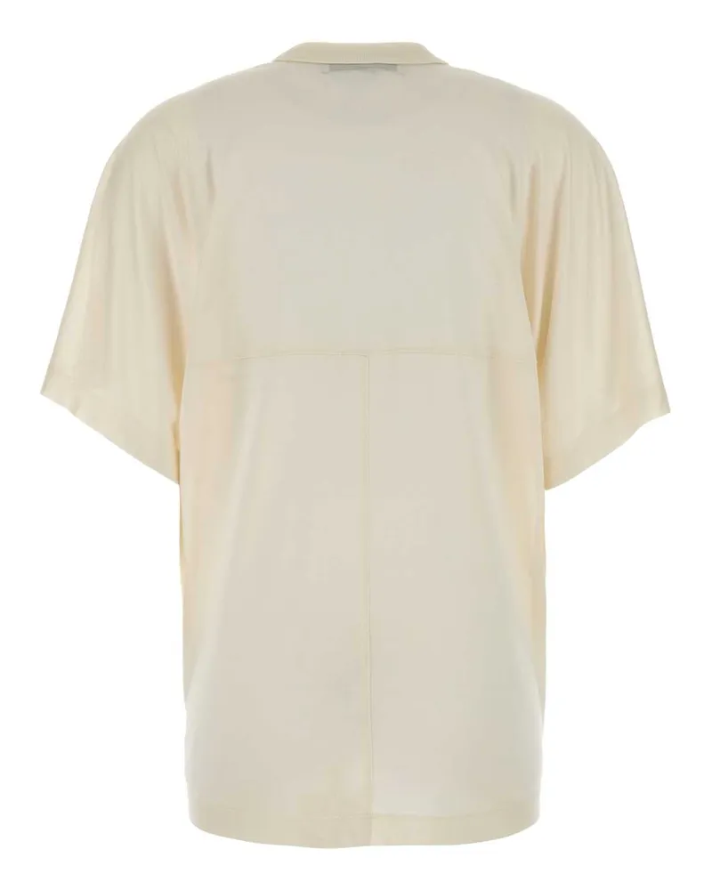 Carven Women's Silk T-Shirt Beige Beige
