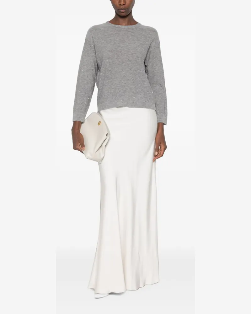 Fabiana Filippi Sequin-Embellished Wool Sweater — grey Grey