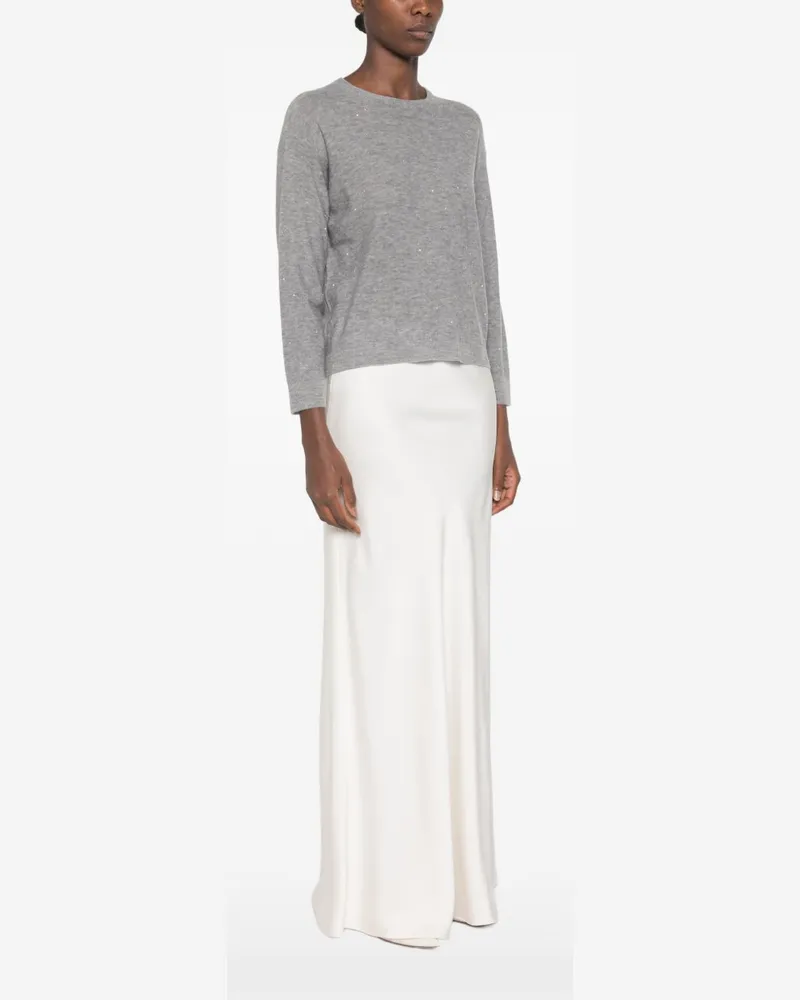 Fabiana Filippi Sequin-Embellished Wool Sweater — grey Grey
