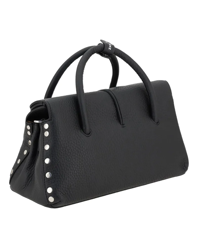 Zanellato Women's Dotta Centauro Shoulder Bag Black Nero Calf Leather Bos Taurus Black