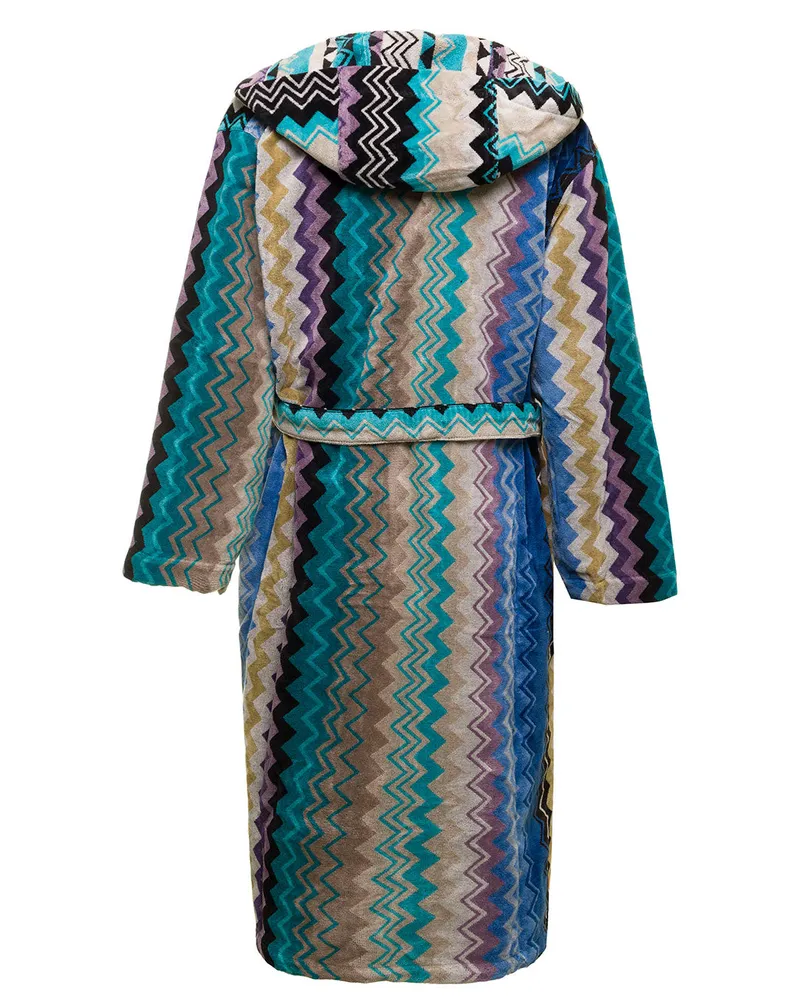 Missoni Home Unisex Bathrobe Giacomo Multicolour Cotton Towels & Bath Robes Multicolor