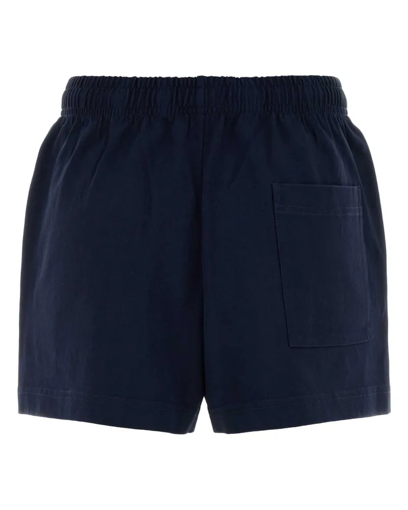 SPORTY & RICH Women's Navy Blue Cotton Shorts Darknavy Exterior Navy