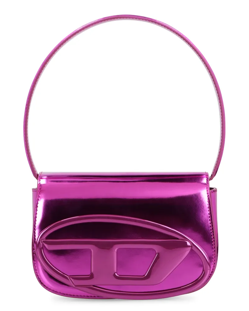 Diesel Women's Leather Shoulder Bag 1dr Fuchsia Cow Hide Handbags Hand Pink