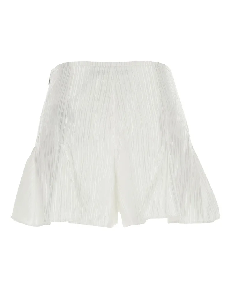 ROTATE Birger Christensen Women's Shorts White Viscose-Cotton Viscose Cotton White