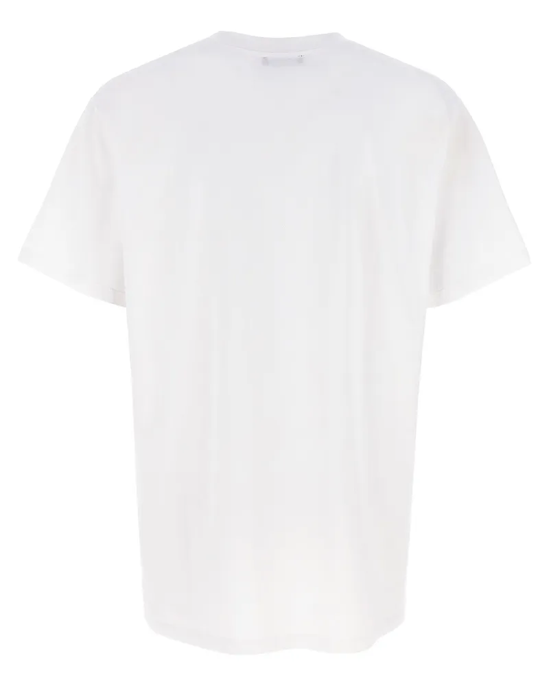 Balmain Men's Bicolor Organic Cotton T-Shirt White