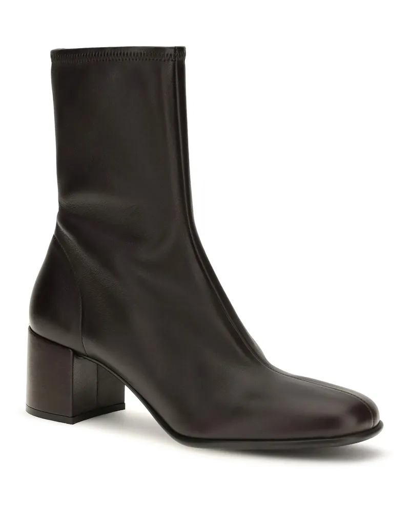 Prada Women's Stretch Nappa Leather Ankle Boots Moro Black
