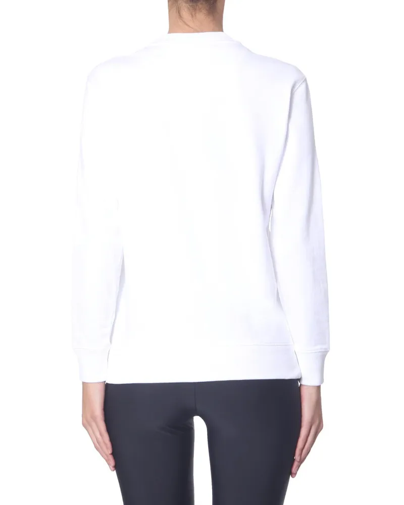 Versace Crew Neck Cotton Sweatshirt — White White