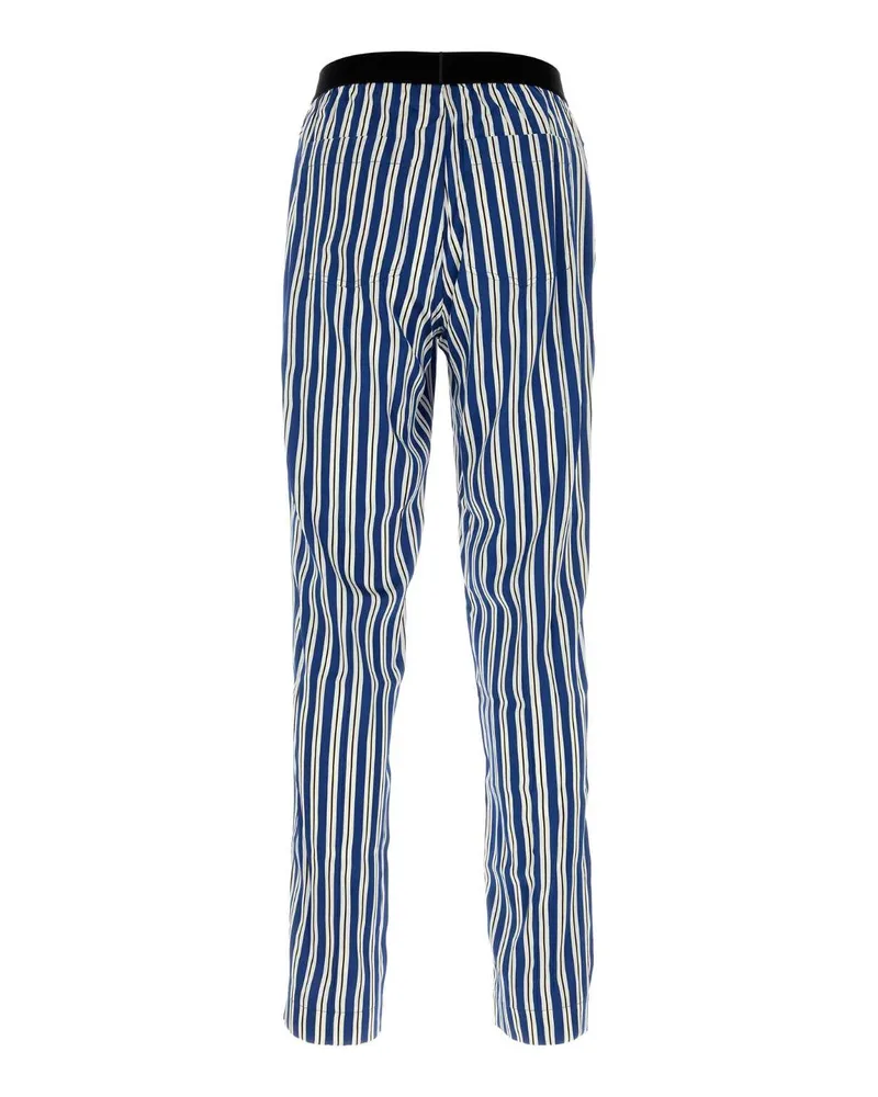 Tom Ford Men's Printed Stretch Satin Pyjama Pant Bluewhite Se Ea Pantaloni Blue
