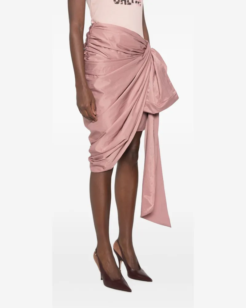 Chloé Draped Silk Wrap Skirt — Mauve Mauve