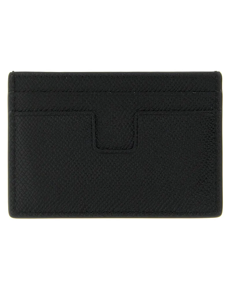 Tom Ford Textured Leather Card Case — Black Black
