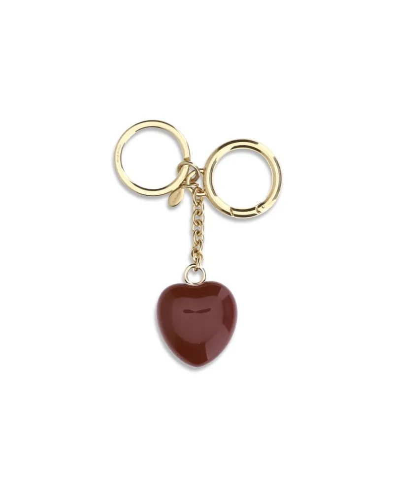 Valentino Garavani Women's Bordeaux Brass Keychain Accessory Red