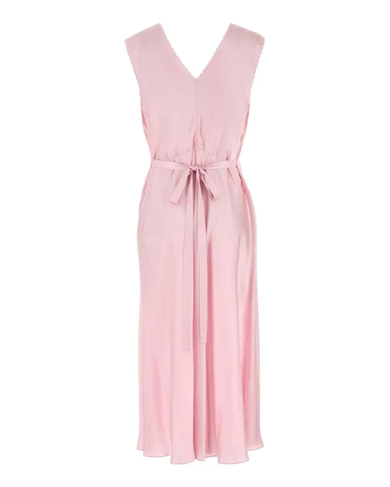 Prada Women's Pink Satin Dress Rosa Exterior: Silk Abiti Pink