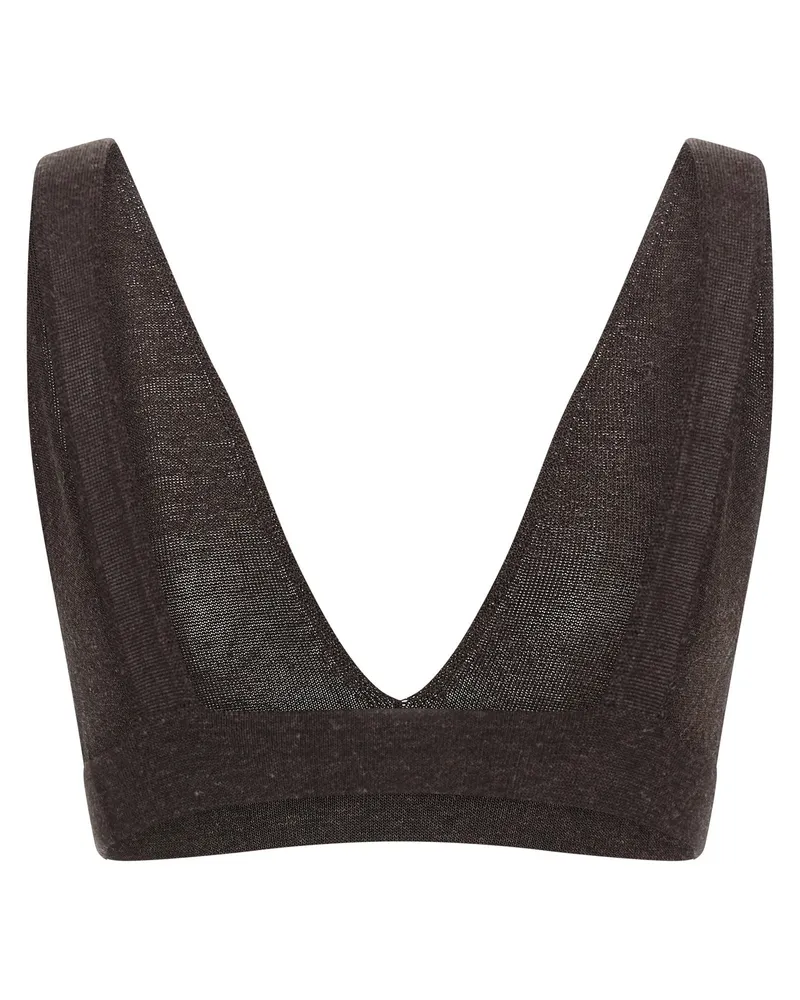 P.A.R.O.S.H. P.A.R.O H. Bralette — Charcoal Charcoal