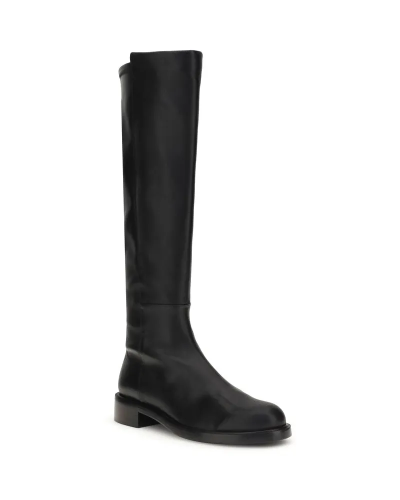 Stuart Weitzman Women's Brown Calf Leather Bos Taurus Over The Knee Shoe Black