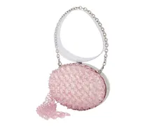 Women's Crystal-Embellished Clutch Pink Synthetic