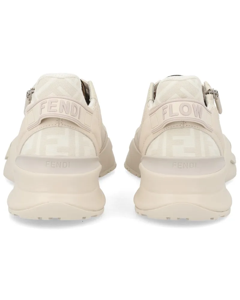Fendi Men's Sneakers Flow White Leather Trainers White
