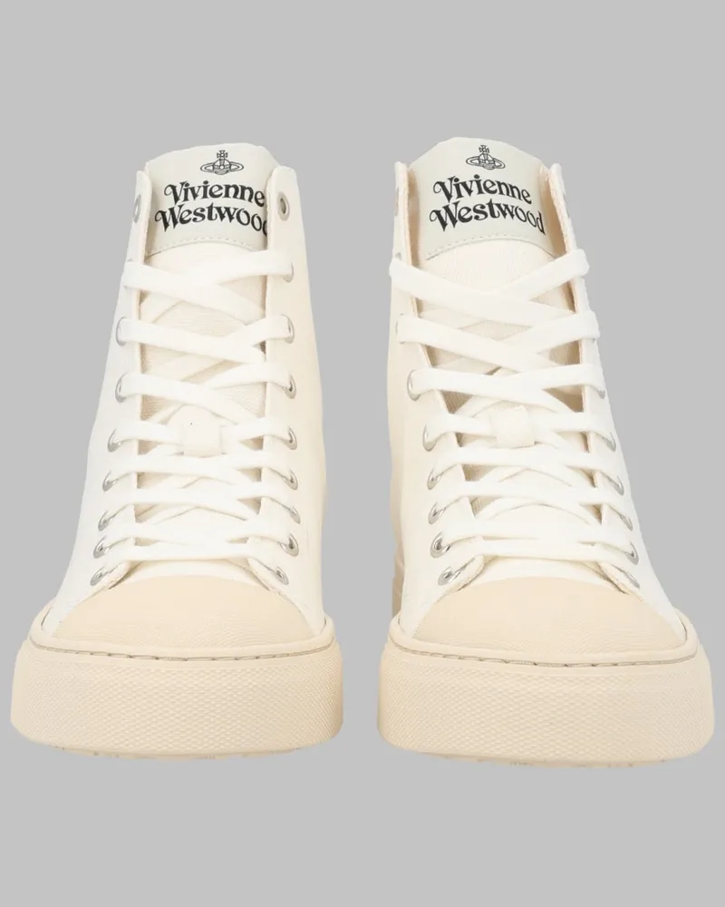 Vivienne Westwood High-Top Cotton Plimsoll Sneaker — White White