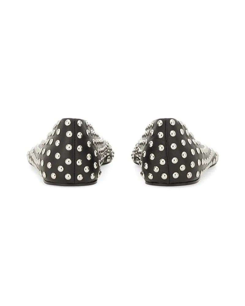 Jil Sander Nappa Leather Ballerina Flat — Black Black