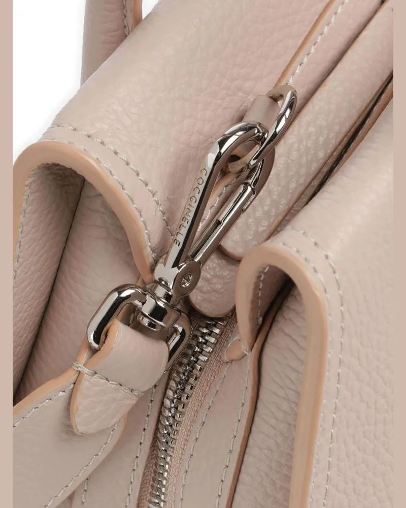 Coccinelle Women's Handbag Beige Cowhide Bags - Handbags Beige