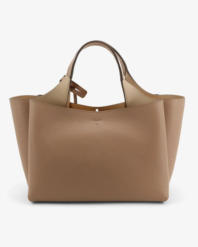 TOD'S Women's Leather Crossbody Bag T Timeless Beige Shoulder Beige