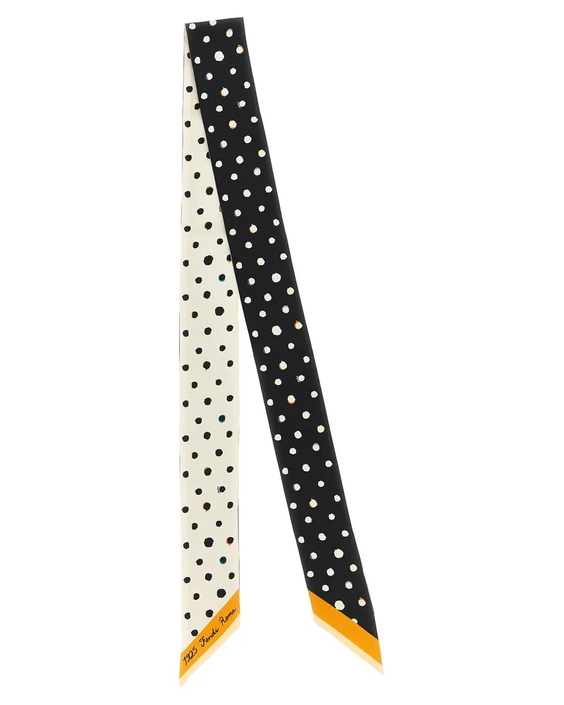 Fendi Women's Bicolor Silk Tie Multicolor