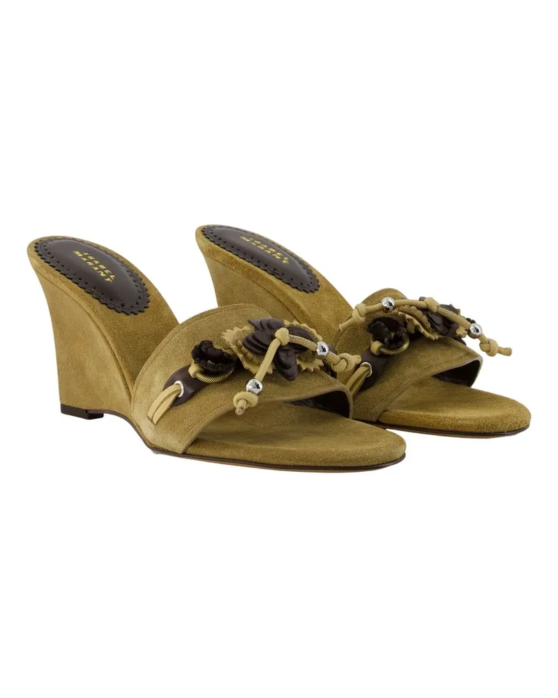 Isabel Marant Women's Anee Mules -  Leather Brown Shoes Brown