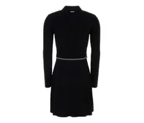 Women's Polo Mini Dress Black Recycled Viscose Nylon