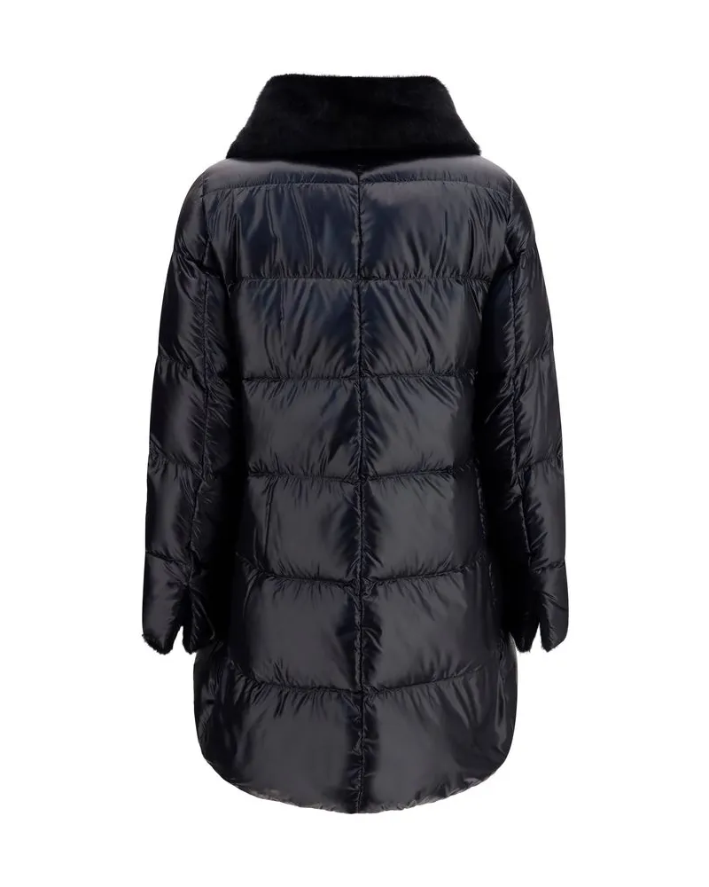 Herno Women's Black Goose Down Full-Length Jacket Clothing Black